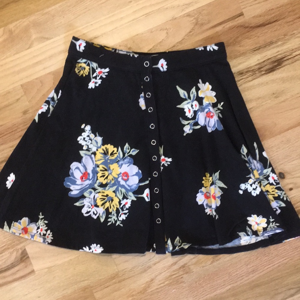 Kimchi Blue Snap-front jersey mini skirt